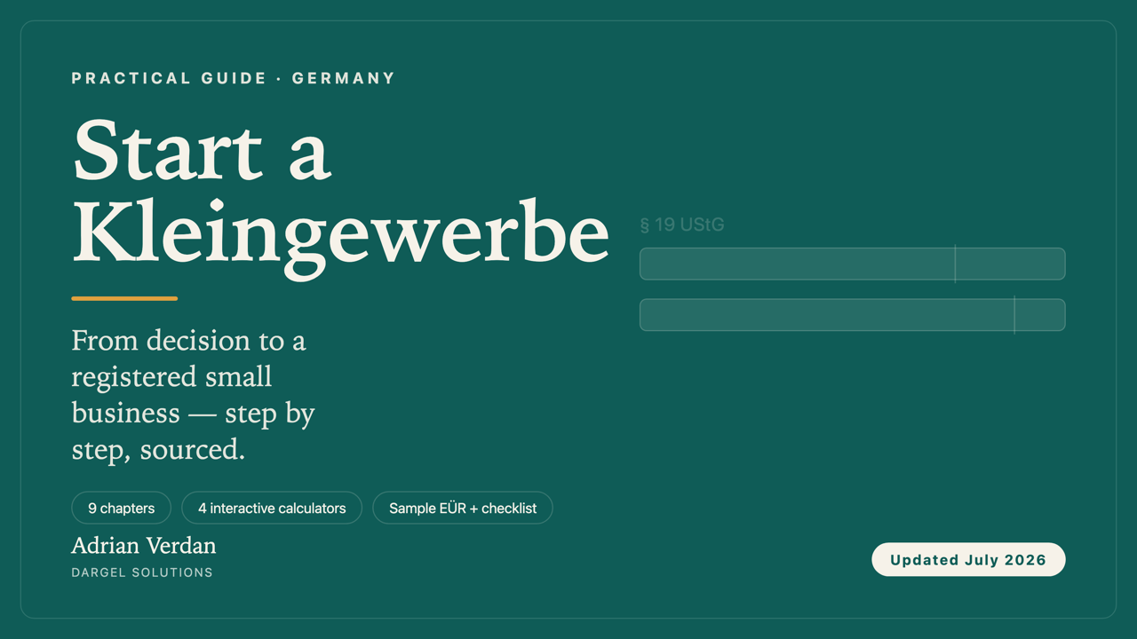 Cover of “Registering a Kleingewerbe in Germany”