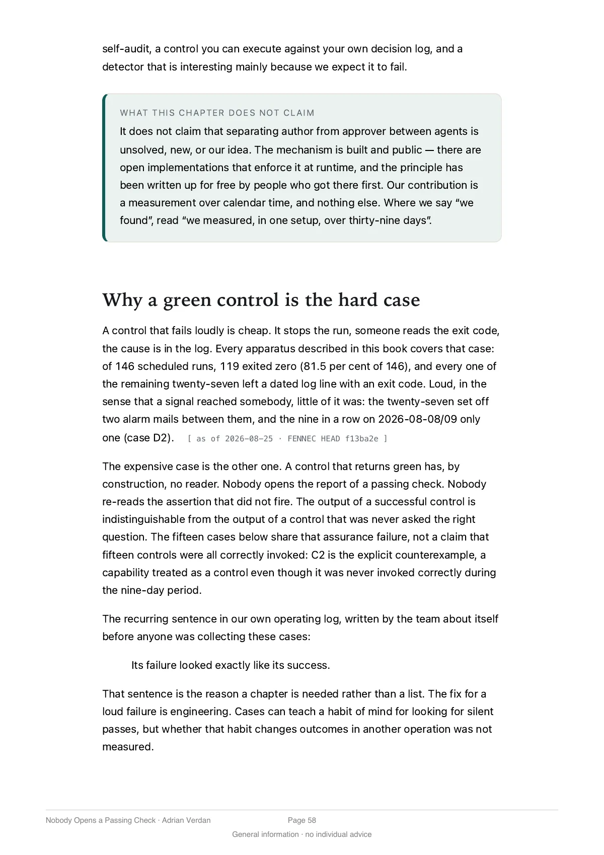 Page 58, Chapter 6, with numbered markers explained in the legend