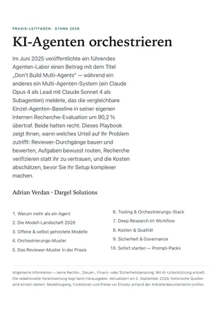 Titelseite: KI-Agenten orchestrieren