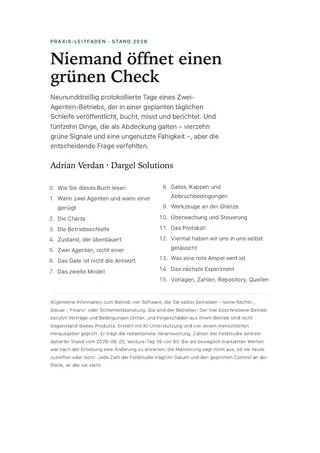 Titelseite: Niemand öffnet einen grünen Check